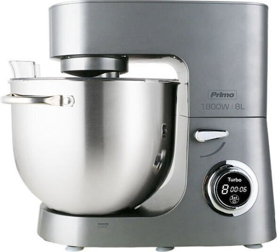 Primo PRMB-40529 Stand Mixer 1800W with Stainless Mixing Bowl 8lt