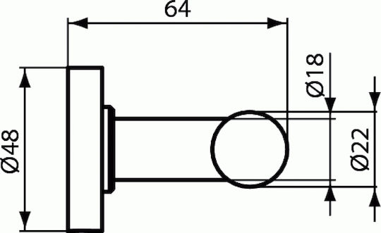 Ideal Standard Iom Double Wall-Mounted Bathroom Hook Silver