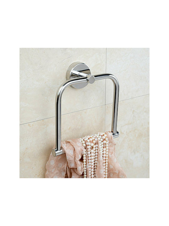 Karag Ράγα Μπάνιου Μονή Επιτοίχια με Βίδες ​18x5.2cm Inox Γκρι
