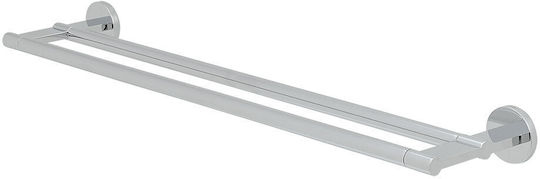 TIGER Ράγα Μπάνιου Διπλή Επιτοίχια με Βίδες ​59.9x4.9cm Inox Ασημί