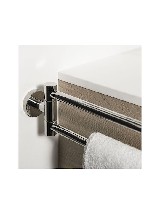 TIGER Double Wall-Mounted Bathroom Hook ​51x5cm Inox Gray