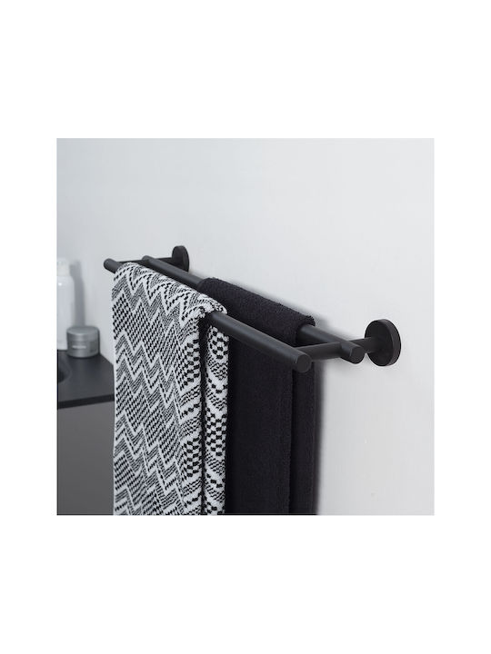 TIGER Double Wall-Mounted Bathroom Rail ​13x58.1cm Black