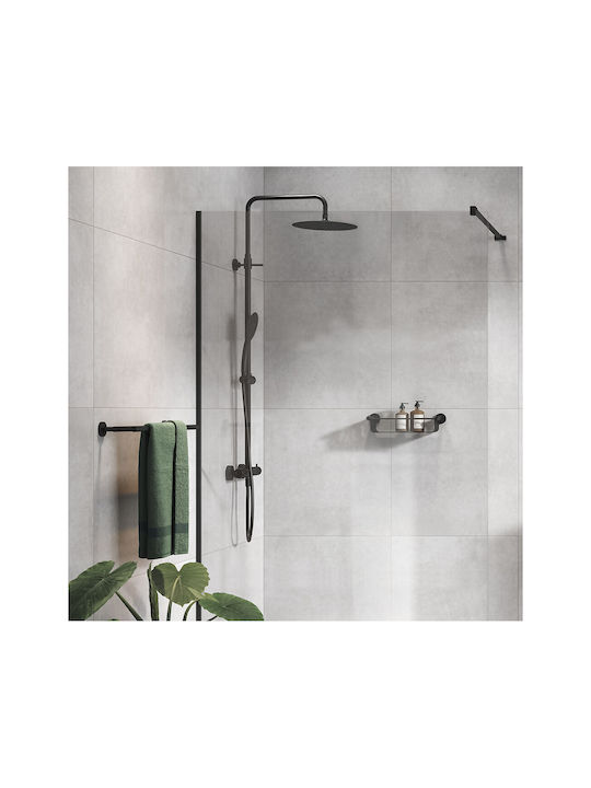 TIGER Double Wall-Mounted Bathroom Rail ​13x58.1cm Black