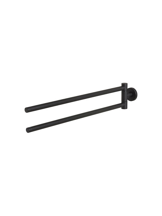TIGER Double Wall-Mounted Bathroom Rail ​51x5cm Black