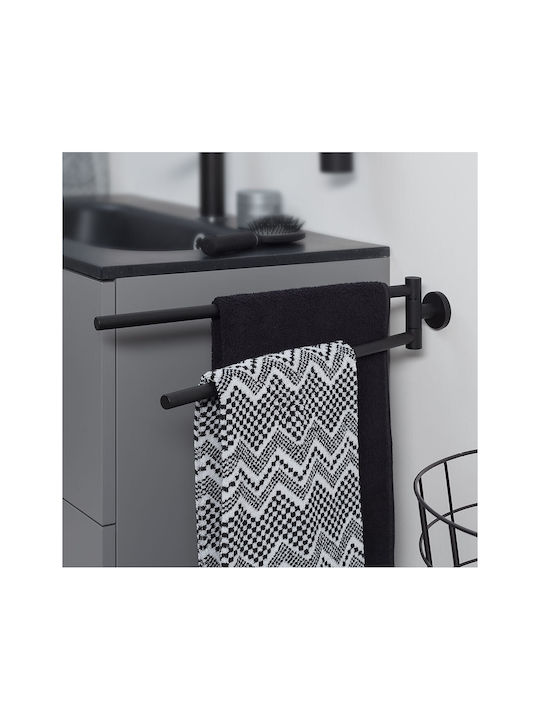 TIGER Double Wall-Mounted Bathroom Rail ​51x5cm Black