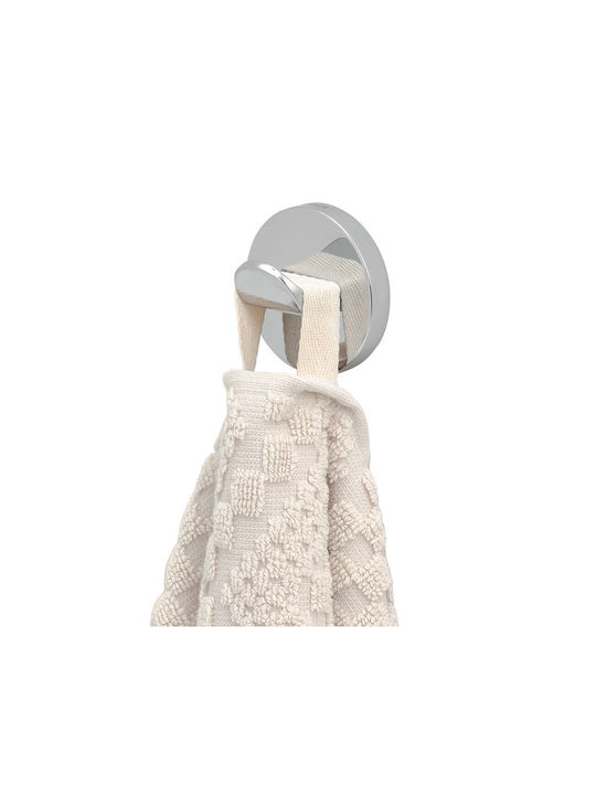 TIGER Single Wall-Mounted Bathroom Hook ​3.2x4.9cm Silver