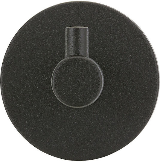 TIGER Άγκιστρο Μπάνιου Μονό με Βίδες ​5x5cm Inox Μαύρο