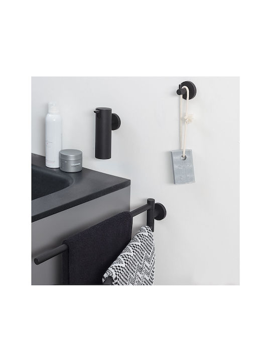 TIGER Άγκιστρο Μπάνιου Μονό με Βίδες ​5x5cm Inox Μαύρο