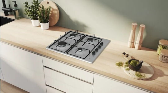 Bosch Serie 2 Natural Gas Cooktop Autonomous 58x51.8εκ. Silver