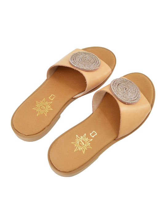 Sandale Casual Damă Din Piele Natural/Bej Peach