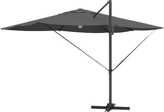 Hanging Aluminum Garden Parasol Grey 2.2x2.2xHeight 2.65m