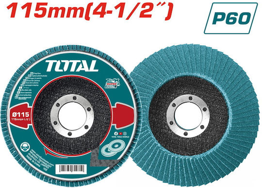 Total Disc de Lustruire Polypter 115mm P60 Inox Tac641152