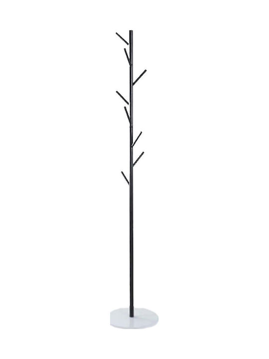 Metallic Coat Rack Black 38x38x176cm