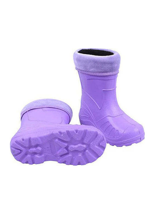 Kids Wellies Wellingtons with Internal Lining Purple