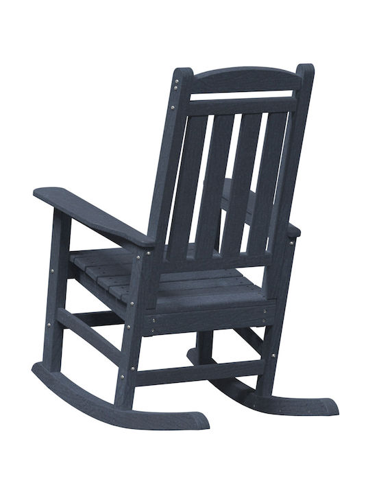 Schaukelstuhl Kunststoff Navy Blue 2Stück 70x92x107.5εκ.