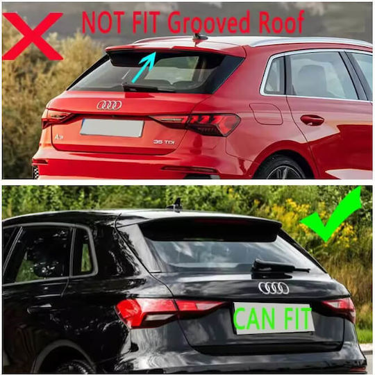 Car Rear Spoiler Roof Audi A3 8y Sportsback 2020+ S3 Look Black Glossy ABS Plastic