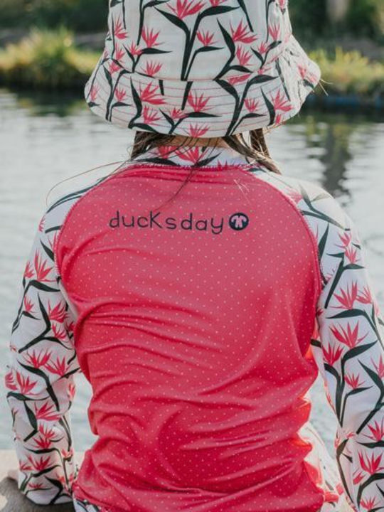 Ducksday Costum de baie pentru copii Bluză cu mânecă lungă Fuchsia