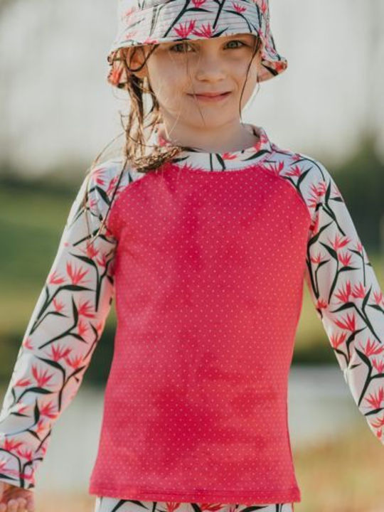 Ducksday Costum de baie pentru copii Bluză cu mânecă lungă Fuchsia