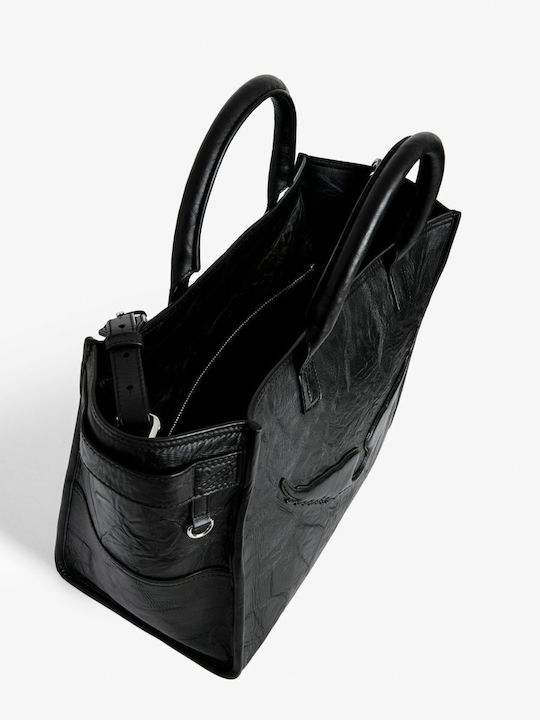 Zadig & Voltaire De piele Geantă de damă Tote De mână Neagră
