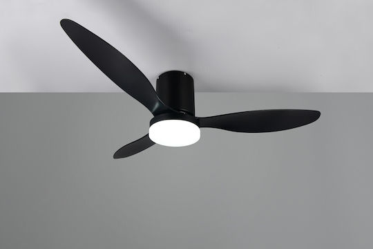 Trio Lighting Göteborg Тавани Вентилатор 132см с Магазин за онлайн търговия с Мегапикселови Обективи Черен