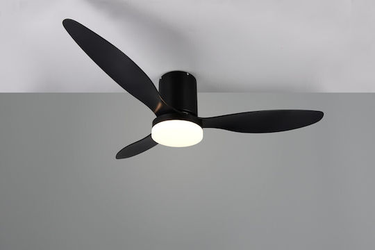 Trio Lighting Göteborg Тавани Вентилатор 132см с Магазин за онлайн търговия с Мегапикселови Обективи Черен