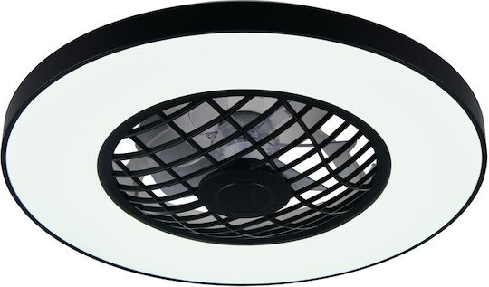 Trio Lighting Linköping Plafonieră 59cm cu Lentile de Mărire Neagră