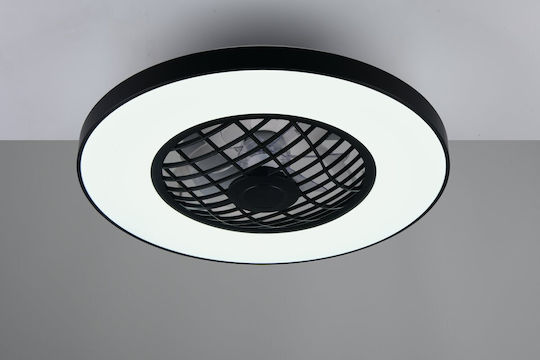 Trio Lighting Linköping Plafonieră 59cm cu Lentile de Mărire Neagră