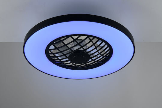 Trio Lighting Linköping Plafonieră 59cm cu Lentile de Mărire Neagră