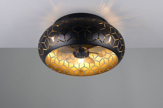 Trio Lighting Bidar Plafonieră 50cm Cu Lentile De Mărire Neagră