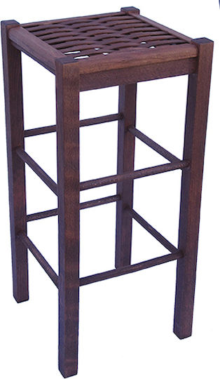Ξύλινο Σκαμπό Μπαρ Καρυδι 40x40x75cm Ξύλινο Σκαμπό Μπαρ Καρυδι 40x40x75cm