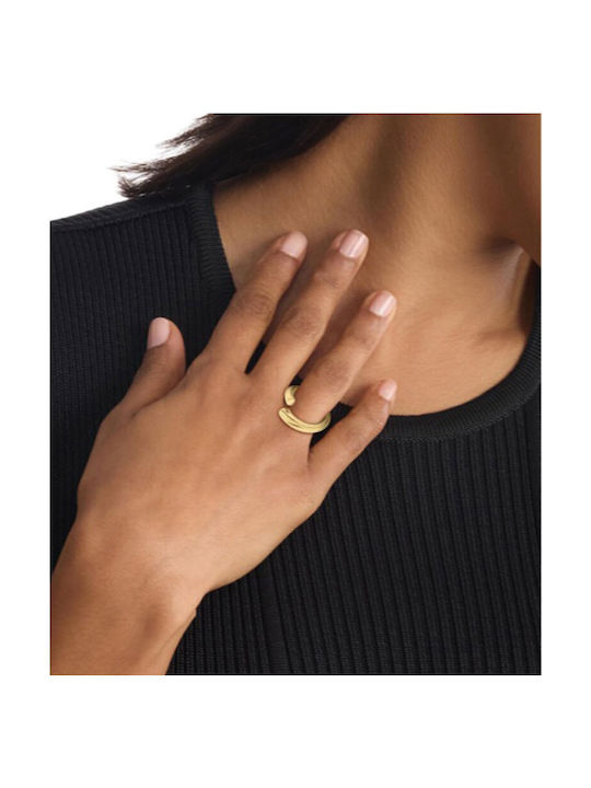 Calvin Klein Women's Steel Gold Plated Ring Calvin Klein Women's Steel Gold Plated Ring