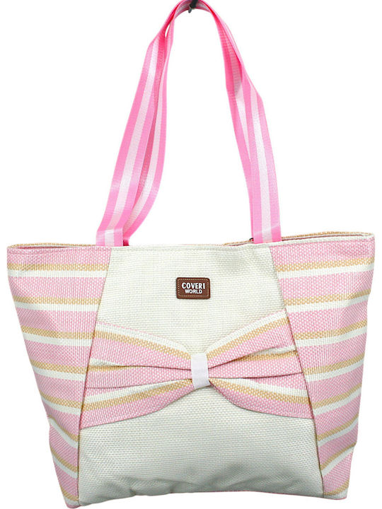 Makwedding Wicker Beach Bag Pink