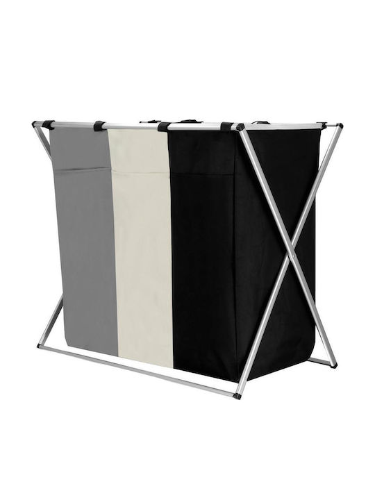 Sersimo Stoff Wäschekorb 146lt 68x40x60cm Weiß