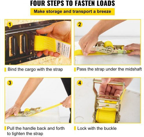 Vevor E-Track Ratchet Straps 18 Pieces 15 Feet Tie-Down Kit for Cargo Van Truck Trailer
