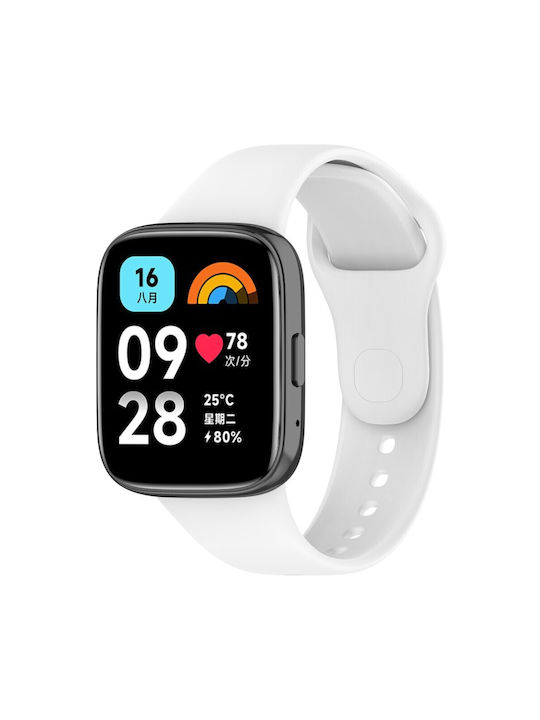 Λουράκι Σιλικόνης Λευκό (Redmi Watch 3 Active)