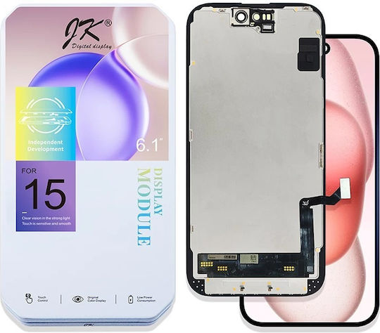 Οθόνη Incell με Μηχανισμό Αφής για iPhone 15 (Μαύρο)