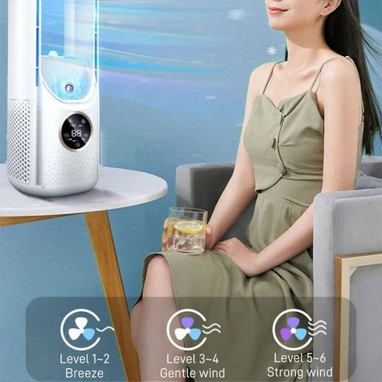 Вентилатор USB С Вода И Осветление Без Перки Бял TBD0604427001A