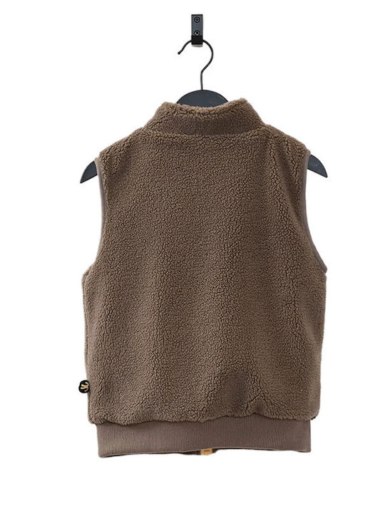 Kinderstrickjacke Fleece Grey