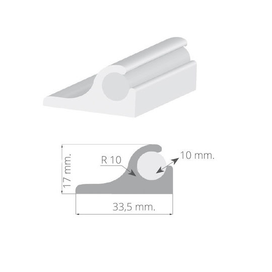 Rvc 4m Mount Track Boat Canopy White Under Angle Old Code 6566033 Tessilmare 35.fν.6566072