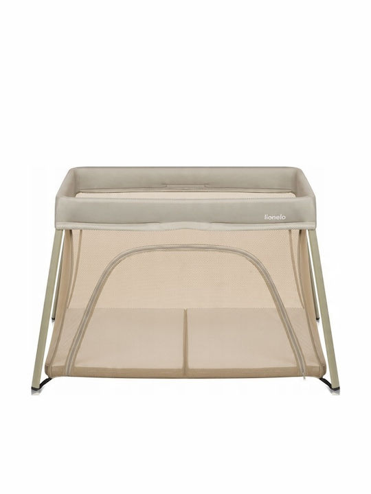 Lionelo Cradle-Park with Mattress and Wheels Beige