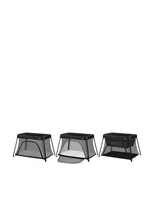 Lionelo Cradle-Park with Mattress and Wheels Black