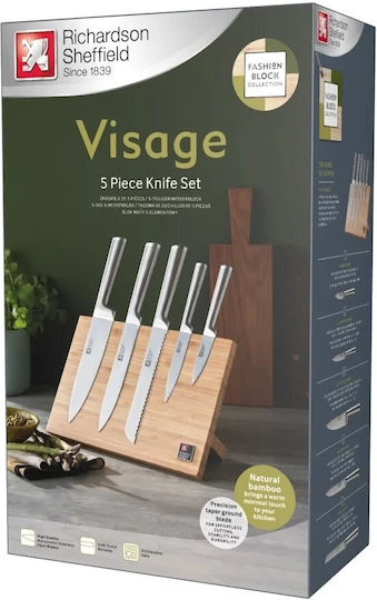 Richardson Sheffield Visage Set Knives with Base Made of Stainless Steel 5 Pieces
