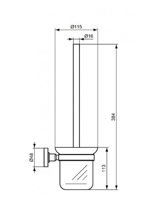 Ideal Standard Kunststoff Badezimmer Toilettenbürste Schwarz