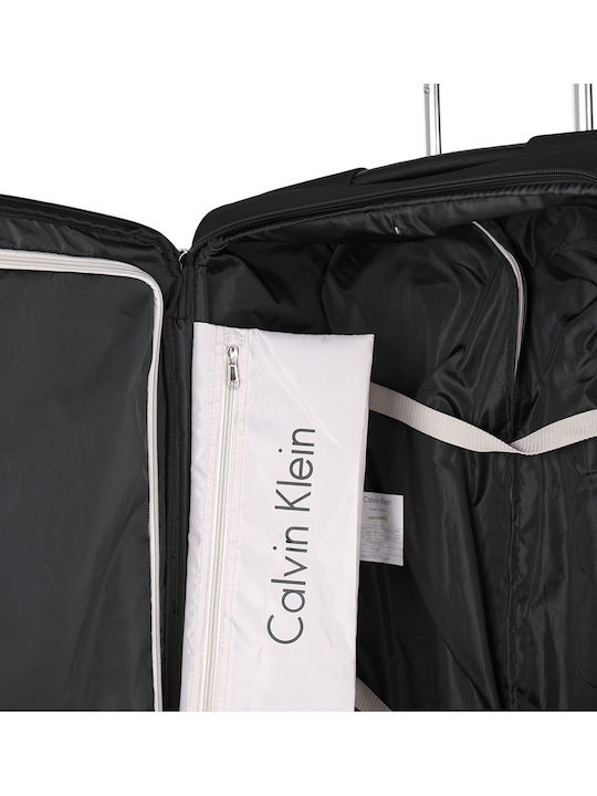 Calvin Klein Gala Mare Valiză De Călătorie Din Material Textil Neagră Cu 4 Roți Înălțime 78 Cm