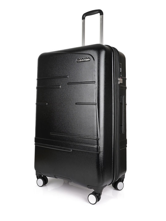 Calvin Klein New Light Large Hard Black Suitcase With 4 Wheels