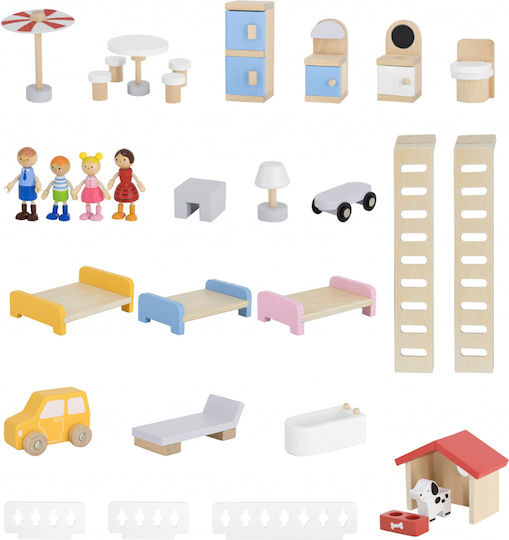 Viga Toys Ξύλινο Κουκλόσπιτο