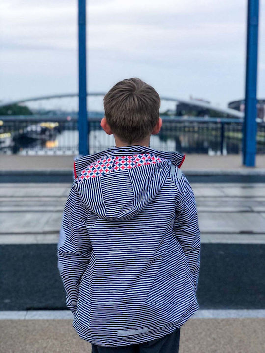 Wasserdicht Kinder Freizeitjacke Winddicht mit Futter & Kapuze Gray