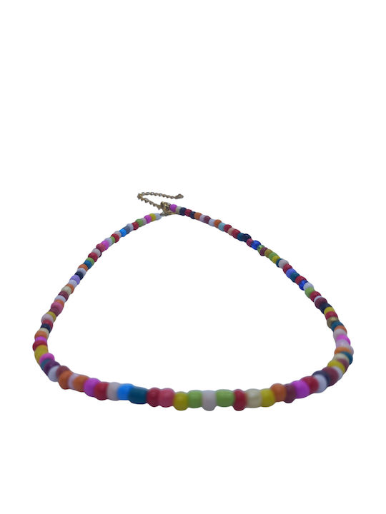 Necklace "Color Pop" Multicolored Seed Beads – Funky Look – Starkids Mall Jlr119