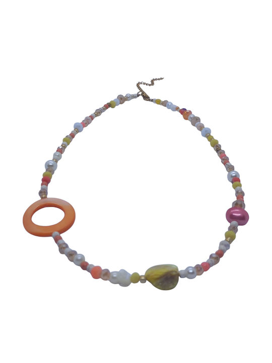 Handmade Necklace "boho Soul" Chalcedony Crystal Beads & Shell – Starkids Mall Jlr118