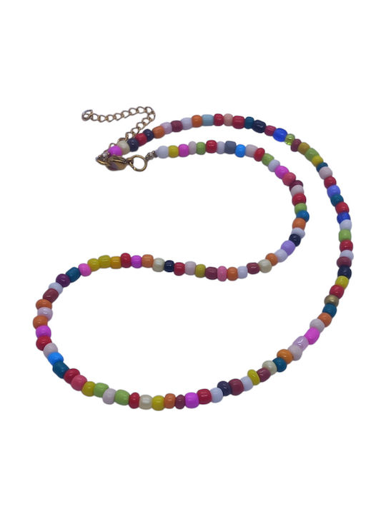 Necklace "Color Pop" Multicolored Seed Beads – Funky Look – Starkids Mall Jlr119